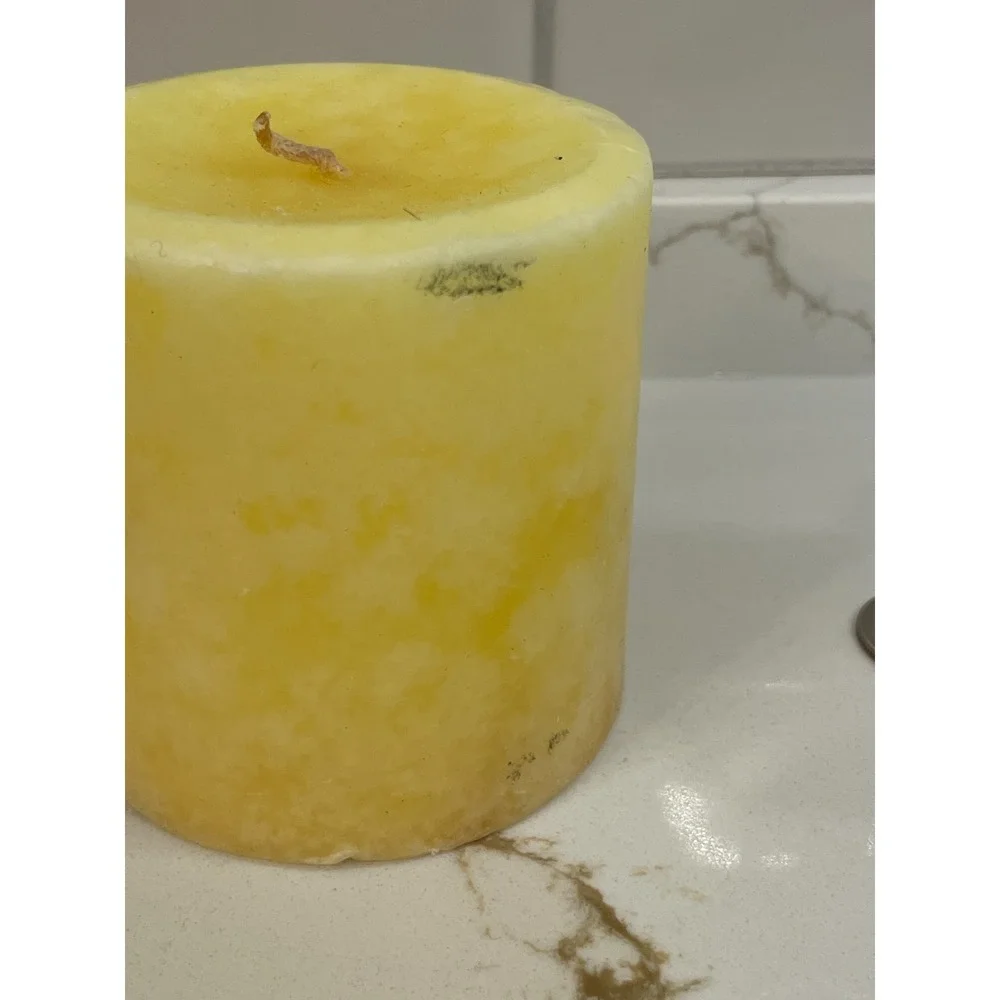 Pacifica Tunisian Jasmine Pillar Candle Scented‎ Single Wick 3